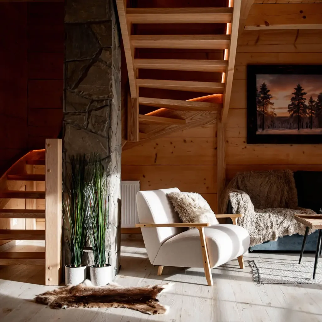 1x1 1200 Domki W Gorach Drewniane Wnetrze Schody 1024x1024